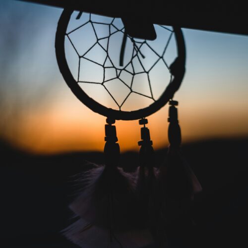 Dream Catcher view with horizon of sunset